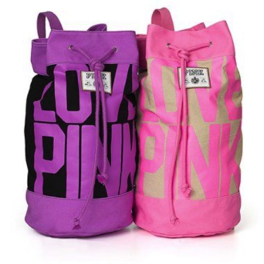 RARE HTF Vintage Victoria’s Secret PINK Bag Gym Travel Tote duffel overnight